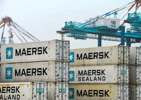 Im ersten Quartal des Jahres 2024 sanken die Einnahmen der Maersk-Gruppe um -13,0%. 